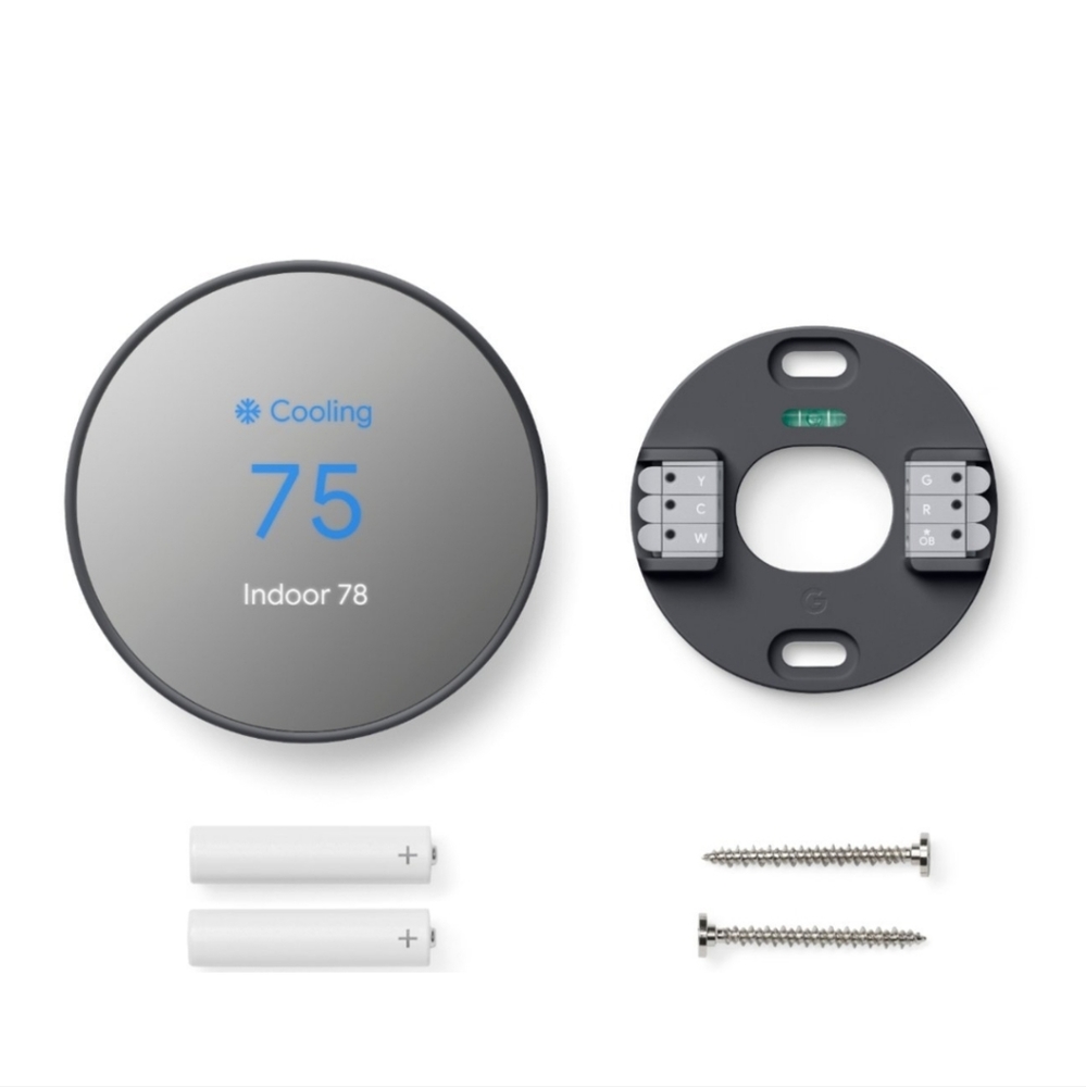 Google - Nest Smart Programmable Wifi Thermostat - Charcoal Model:GA02081-USS